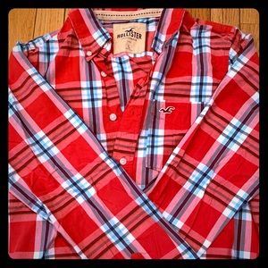Hollister long sleeve plaid shirt